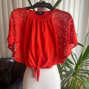 Amy BYER Butterfly shirts for girls lace for the sleeves size 7/8